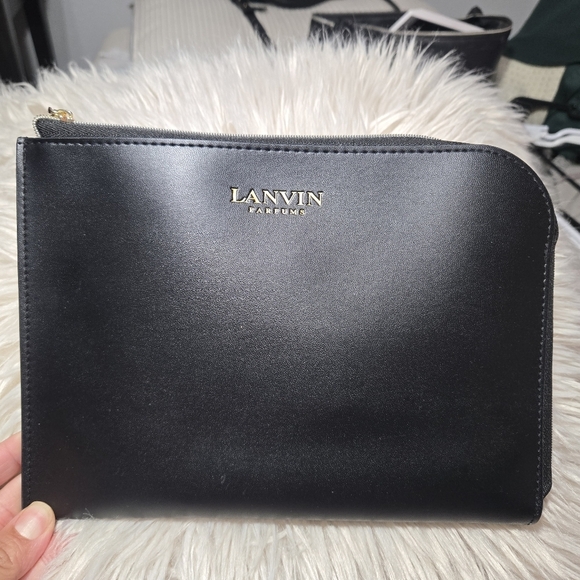 LANVIN PARFUMS Turkish Airlines Business Class Amenity Bag Black - Picture 1 of 8